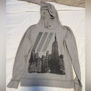 Brooklyn Cloth Gray NYC Skyline Crewneck Sweater
